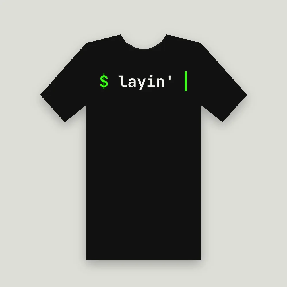 layin' | tee, back